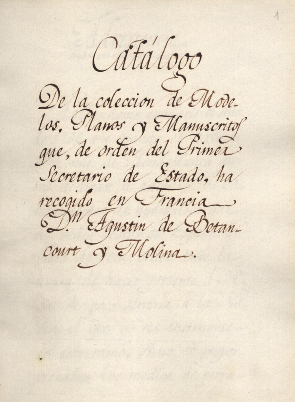 Portada del Catálogo (II/823)