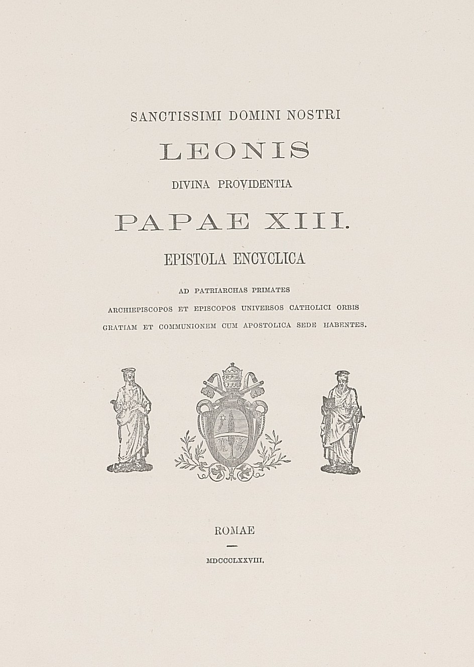 Portada de Quod Apostolici Muneris. Sig.: I/J/60